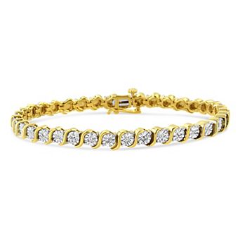 Haus of Brilliance 1/10 Carat T.W. Diamond "S" Link Tennis Bracelet