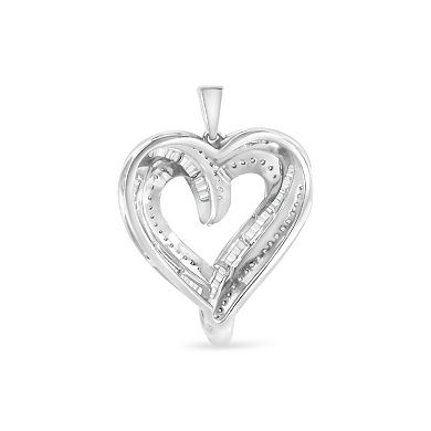 Haus of Brilliance 14k Gold Over Silver 3/4 Carat T.W. Diamond Heart Pendant Necklace
