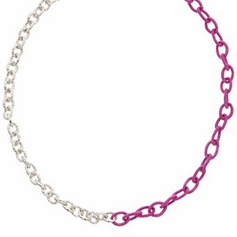 Juvell 18k Gold Plated Two Tone Link Necklace