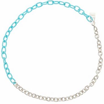 Juvell 18k Gold Plated Two Tone Link Necklace