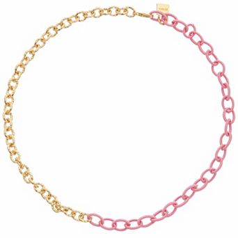 Juvell 18k Gold Plated Two Tone Link Necklace