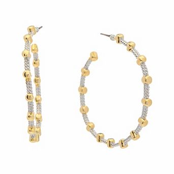 Juvell Two Tone 18k Gold Plated Hoop Earrings