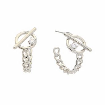 Juvell 18k White Gold Plated Cubic Zirconia Stud Earrings