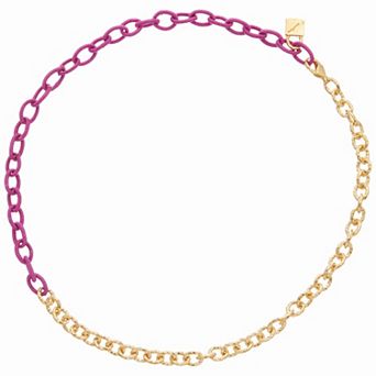 Juvell 18k Gold Plated Two Tone Link Necklace