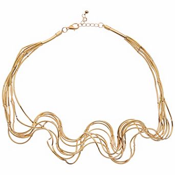 Juvell 18k Gold Plated Multi-Strand Necklace
