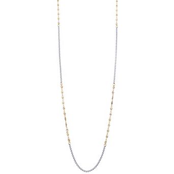 Juvell Two Tone 18k Gold Plated Cubic Zirconia Necklace