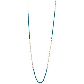 Juvell 18k Gold Plated Two Tone Cubic Zirconia Necklace