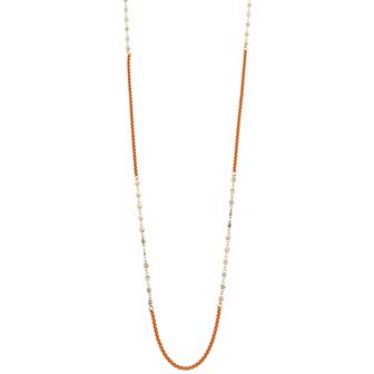 Juvell 18k Gold Plated Two Tone Cubic Zirconia Necklace
