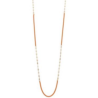 Juvell 18k Gold Plated Two Tone Cubic Zirconia Necklace