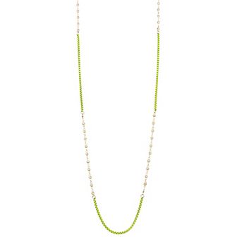 Juvell 18k Gold Plated Two Tone Cubic Zirconia Necklace
