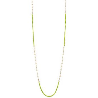 Juvell 18k Gold Plated Two Tone Cubic Zirconia Necklace