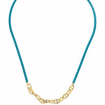 Juvell 18k Gold Plated Two Tone Necklace