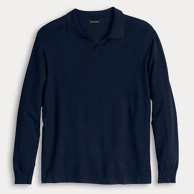 Men's For The Republic Long Sleeve Johnny Collar Polo