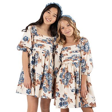 Girls 7-16 Rare Editions Floral Baby Doll Dress