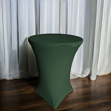 Fitted Spandex Table Cover for Cocktail Table, Stretch Round Highboy Tablecloth for Events