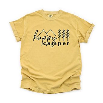Happy Camper Trees Garment Dyed Tees