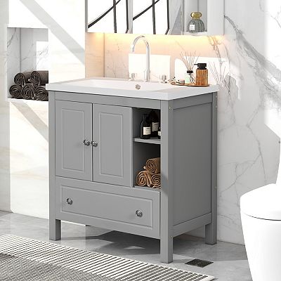 Merax 24" Bathroom Vanity With Sink, Powder Room Small Bathroom Vanity