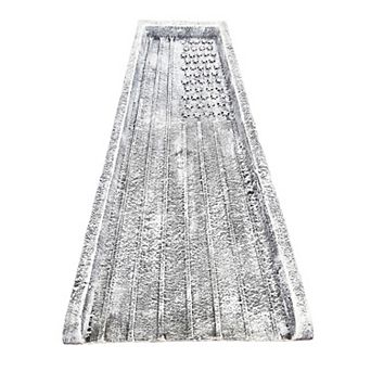 White Usa Patriotic Flag Cast Aluminum Downspout Gutter 24 in Splash Block