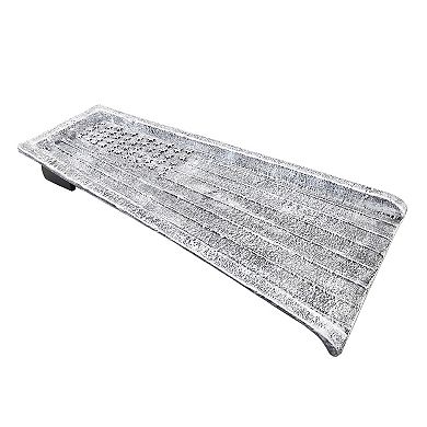 White Usa Patriotic Flag Cast Aluminum Downspout Gutter 24 In. Splash Block