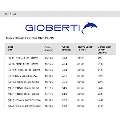 Gioberti Men's Long Sleeve Solid Dress Shirt