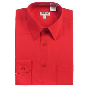 Gioberti Men's Long Sleeve Solid Dress Shirt