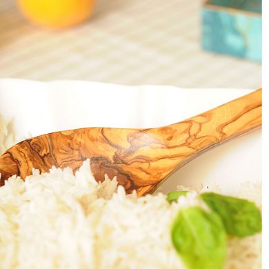 Olive Wood Long Serving Spoon