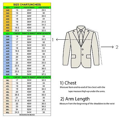 Men's 3pc Solid Suit Set, Notch Lapel