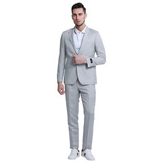 Men's Skinny Fit 2 pc Linen Suit Set