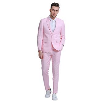 Men's Skinny Fit 2 pc Linen Suit Set