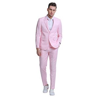 Men's Skinny Fit 2 pc Linen Suit Set