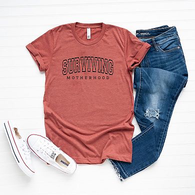 Simply Sage Market Varsity Surviving Motherhood Short Sleeve Tee