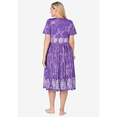 Only Necessities Plus Size Crinkle Cotton Lounger