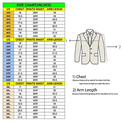 Men's Slim-Fit 3pc Sharkskin Suit Set
