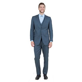 Men's Slim-Fit 3 pc Sharkskin Suit Set
