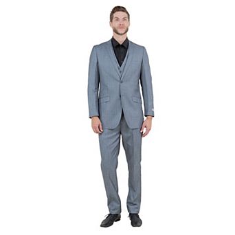 Men's Slim-Fit 3 pc Sharkskin Suit Set