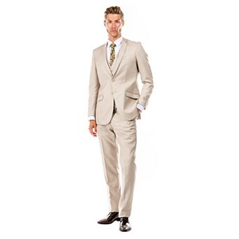 Men's Slim-Fit 3 pc Sharkskin Suit Set