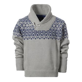 Gioberti Kid's 100% Cotton Pullover Knitted Sweater With Toggle Button Closure