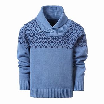 Gioberti Kid's 100% Cotton Pullover Knitted Sweater With Toggle Button Closure