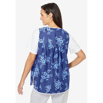 Only Necessities Plus Size Snap-Front Apron