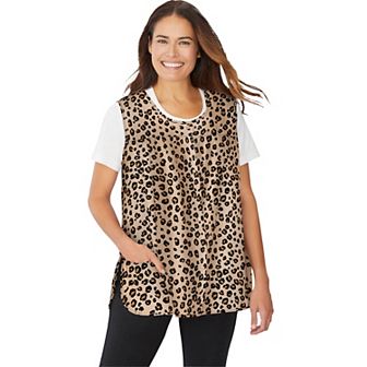 Only Necessities Plus Size Snap-Front Apron