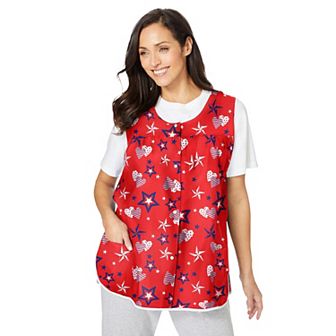 Only Necessities Plus Size Snap-Front Apron