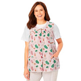 Only Necessities Plus Size Snap-Front Apron