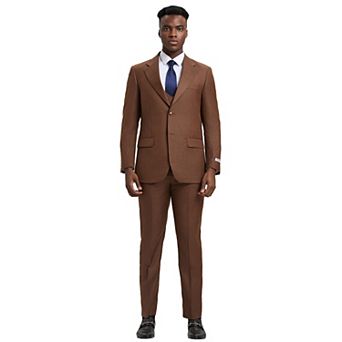 Men's Stacy Adams Hybrid-Fit Sharkskin 3 pc Suit Set