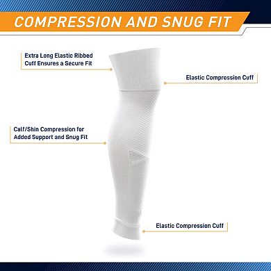 Soccer Footless Leg Sleeves Sock With Shin Guard Pocket No Shin Guards Included Sockapro
