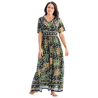 Only Necessities Plus Size Long Crinkle Cotton Lounger