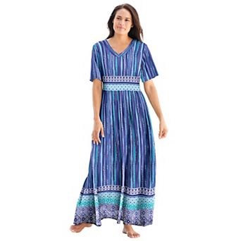 Only Necessities Plus Size Long Crinkle Cotton Lounger