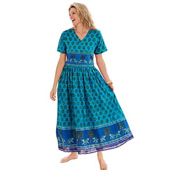 Only Necessities Plus Size Long Crinkle Cotton Lounger