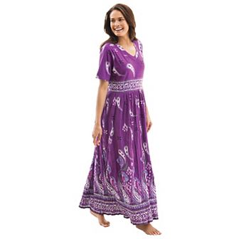Only Necessities Plus Size Long Crinkle Cotton Lounger
