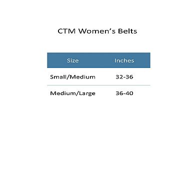 Ctm Women's Perforated Design Leather Belt