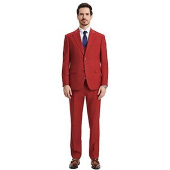 Men's Stacy Adams Hybrid-fit 3 pc Notch Lapel Suit Set, Jacket Vest And Pants